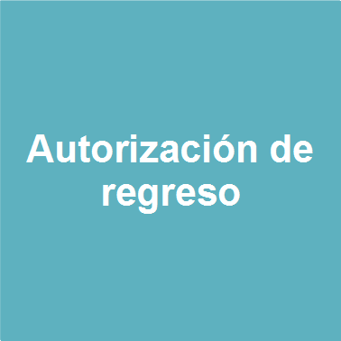 Autorización de regreso