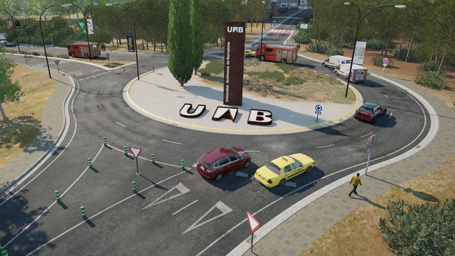 Imatges del simulador del campus de la UAB