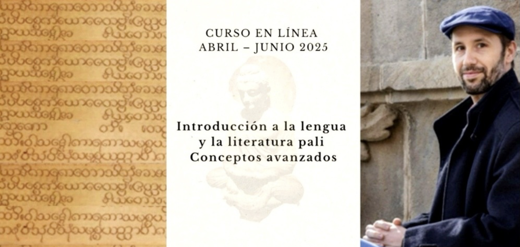 Cartell de la llengua Pali amb la informació del curs