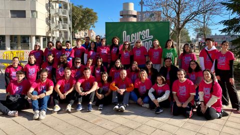 Foto de l'equip de voluntariat a la Cursa UAB