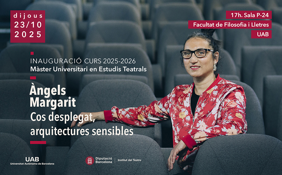 Cartell de la inauguració del curs d'Àngels Margarit