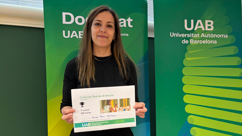 Guanyadora del concurs Tesi 4 en Minuts de 2025