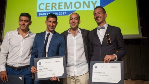 Durant la graduació dels alumnes del Màster en Gestió Esportiva del curs passat