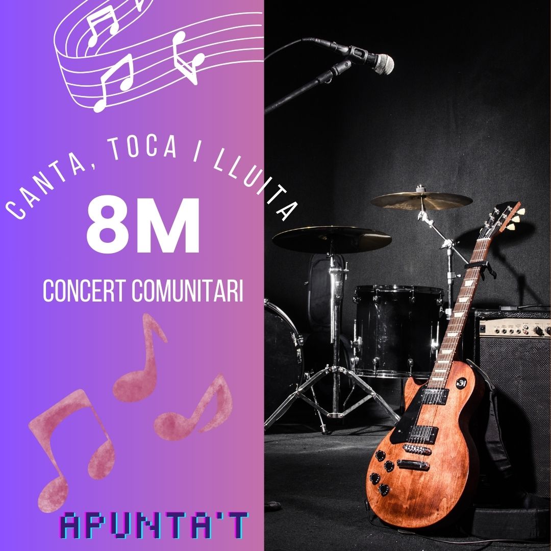 Cartell: Participa en el concert del 8M