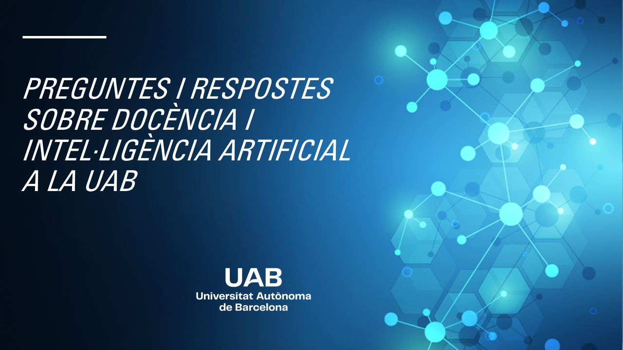 Fons blau amb el títol de la jornada