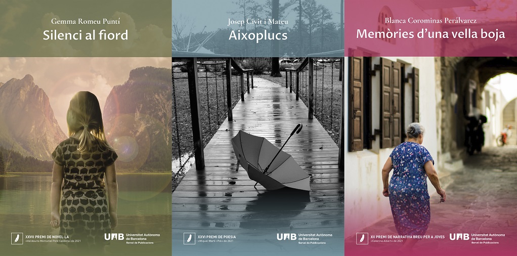 Cobertes de les obres guanyadores dels premis literaris del 2021
