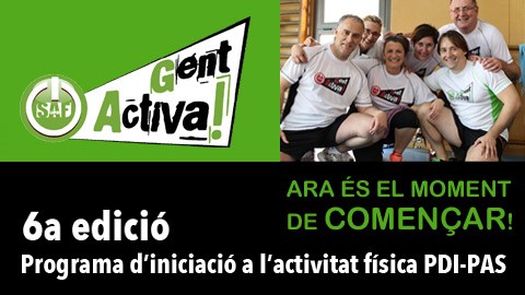 Programa Gent Activa per a la iniciació a l'activitat física (PAS i PDI)