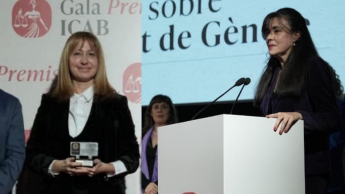 Sandra Camacho a l'esquerra i María Jesús García Morales a la dreta