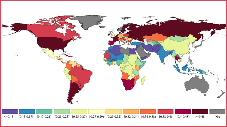 Mapa mundial de llars encapçalades per dones