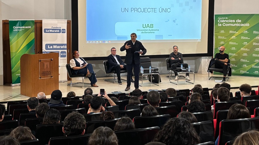 La Marató de 3Cat exposa el seu model d'èxit a l'alumnat de Ciències de la Comunicació