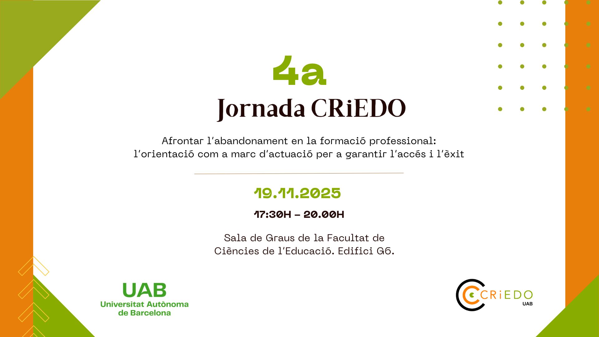 Cartell sobre la 4a jornada de CREiDO