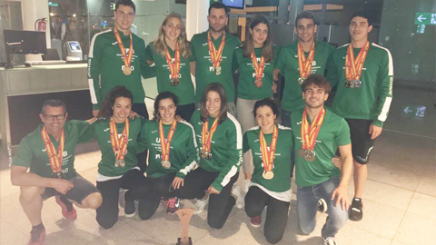 Equip de natació de la UAB, participant al Campionat d'Espanya Universitari