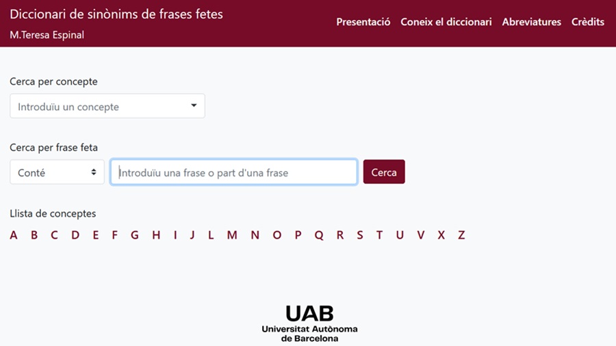 Diccionari de sinònims de frases fetes