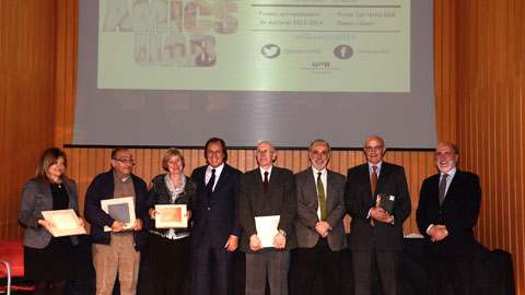 Guardonats a la Festa dels Amics de la UAB 2014