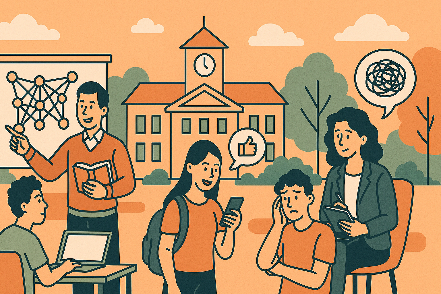 Dibuix de nois en el pati