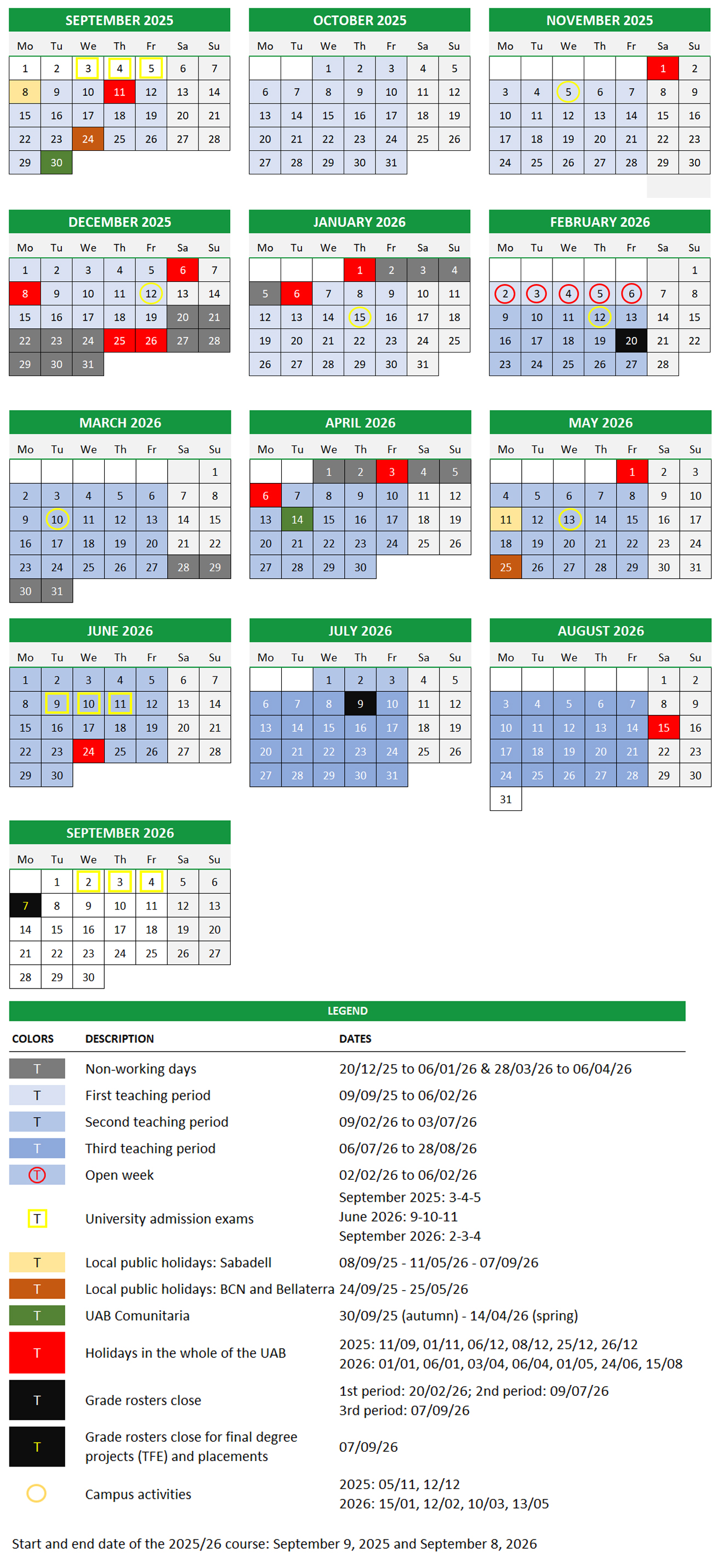 2023-2024 Academic Calendar